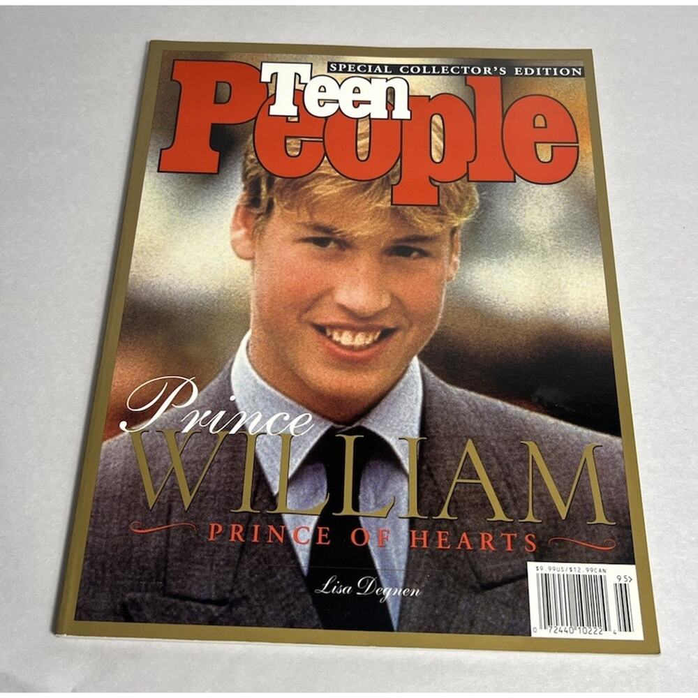 Vintage 1998 Teen People Magazine Prince William British Royalty